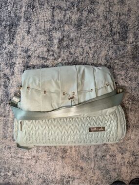 Mint Quilted Diaper Bag